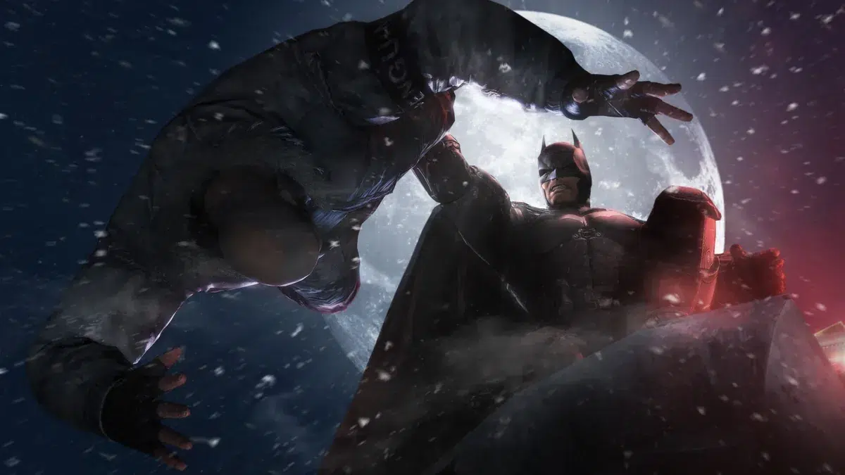بتمن جوان در شب برفی گاتهام در بازی Batman: Arkham Origins