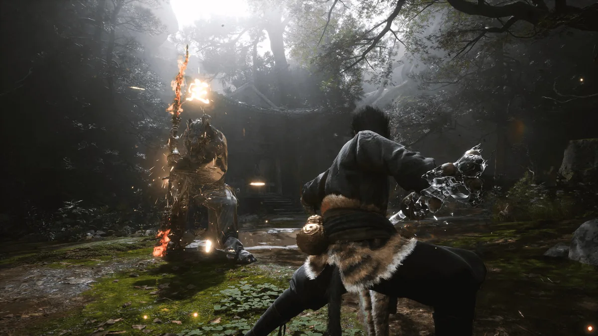 نبرد Destined One با باس در بازی Black Myth: Wukong