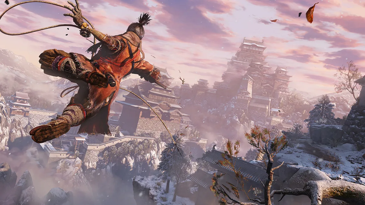 مبارزه شینوبی با قلاب در بازی Sekiro: Shadows Die Twice